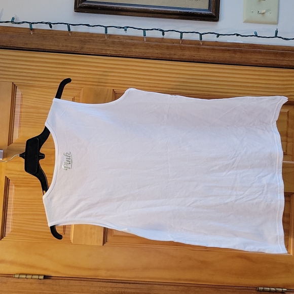 PINK sleeveless tee size large - Picture 2 of 5